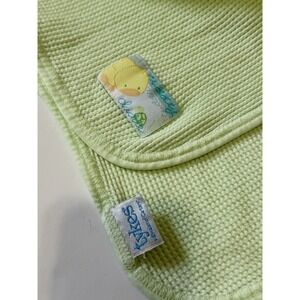 VTG Tykes by Carters Rare Green Cuddly Duckie Patch Thermal Baby Blanket Y2K
